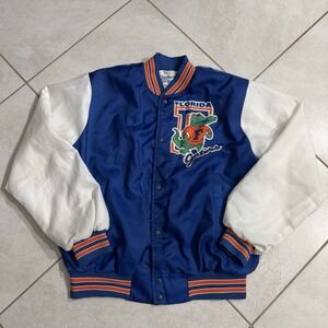 Vintage Florida Gators Jacket Mens L Chalk Line Fanomation Bomber 3D AOP 90s